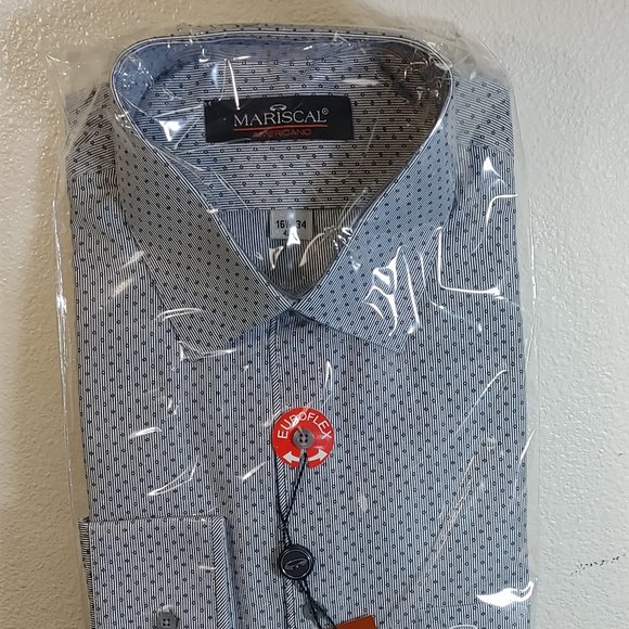 MARISCAL AMERICANO MEN'S DRESS SHIRT SIZE 16 1/2-34 42cm new in package w/ tags - Picture 1 of 8